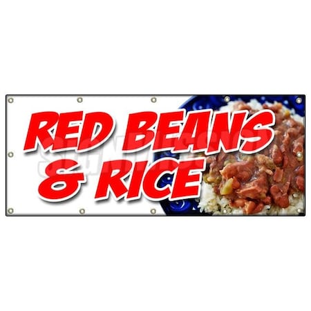 Signmission RED BEANS AND RICE BANNER SIGN louisiana cajun new orleans homemade B-120 Red Beans And Rice